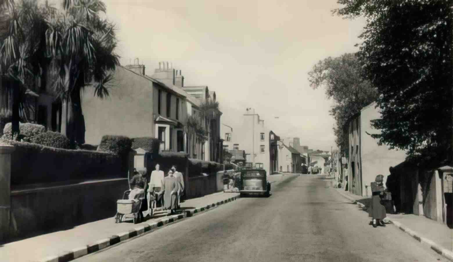 Isle of Man Onchan Main Road 1950s Vintage A4 Photo Print