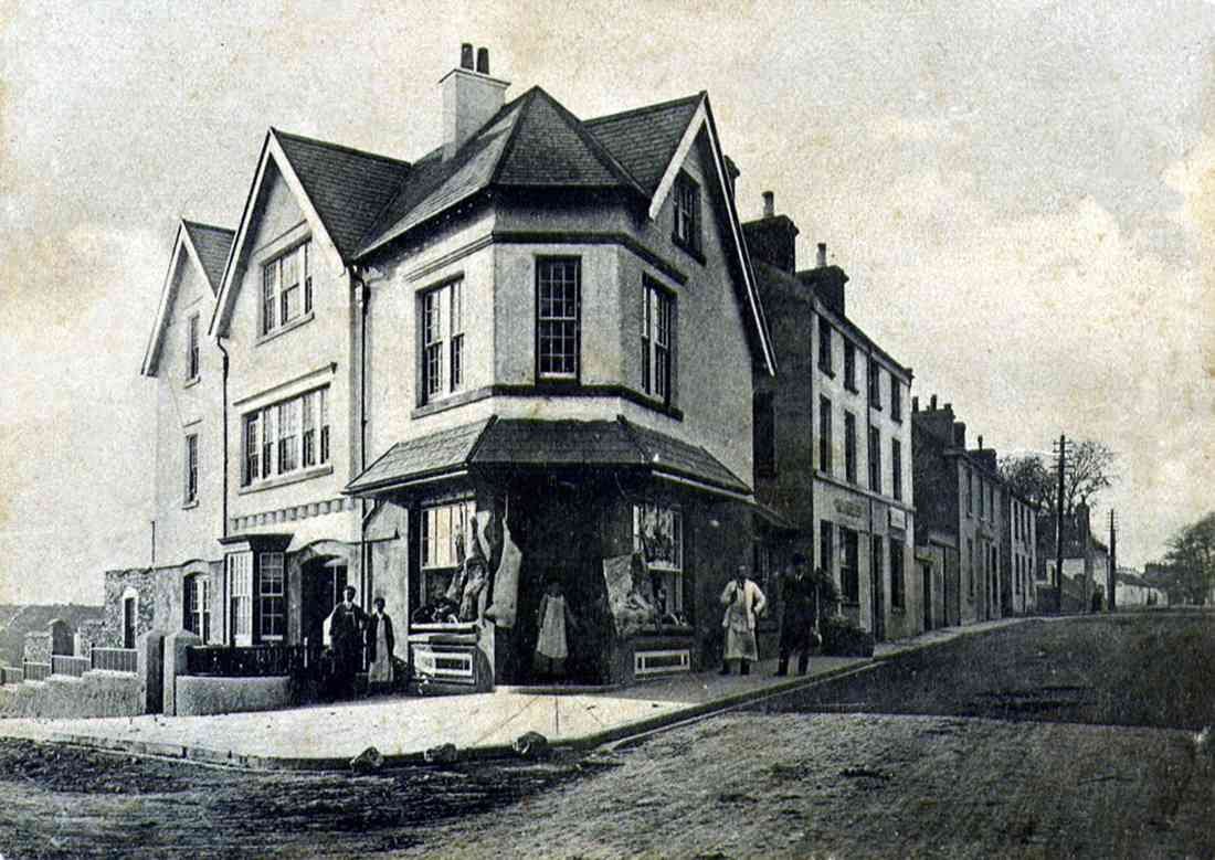 Isle of Man Onchan Main Road Alexander Nivisons Butcher Shop vintage old A4 Photo Print