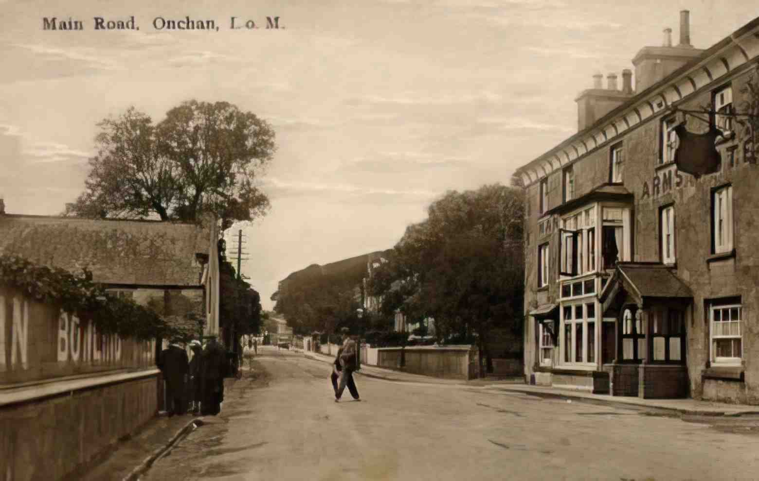 Isle of Man Onchan Main Road II Vintage A4 Photo Print