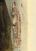 Isle of Man Peel Castle vintage old A4 Photo Print