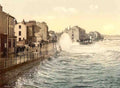 Isle of Man Ramsey Rough Sea Vintage A4 Photo Print