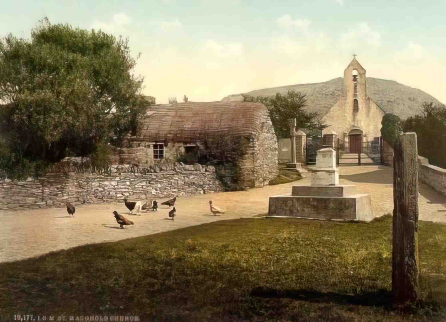 Isle of Man Ramsey St Maughold Church Vintage A4 Photo Print