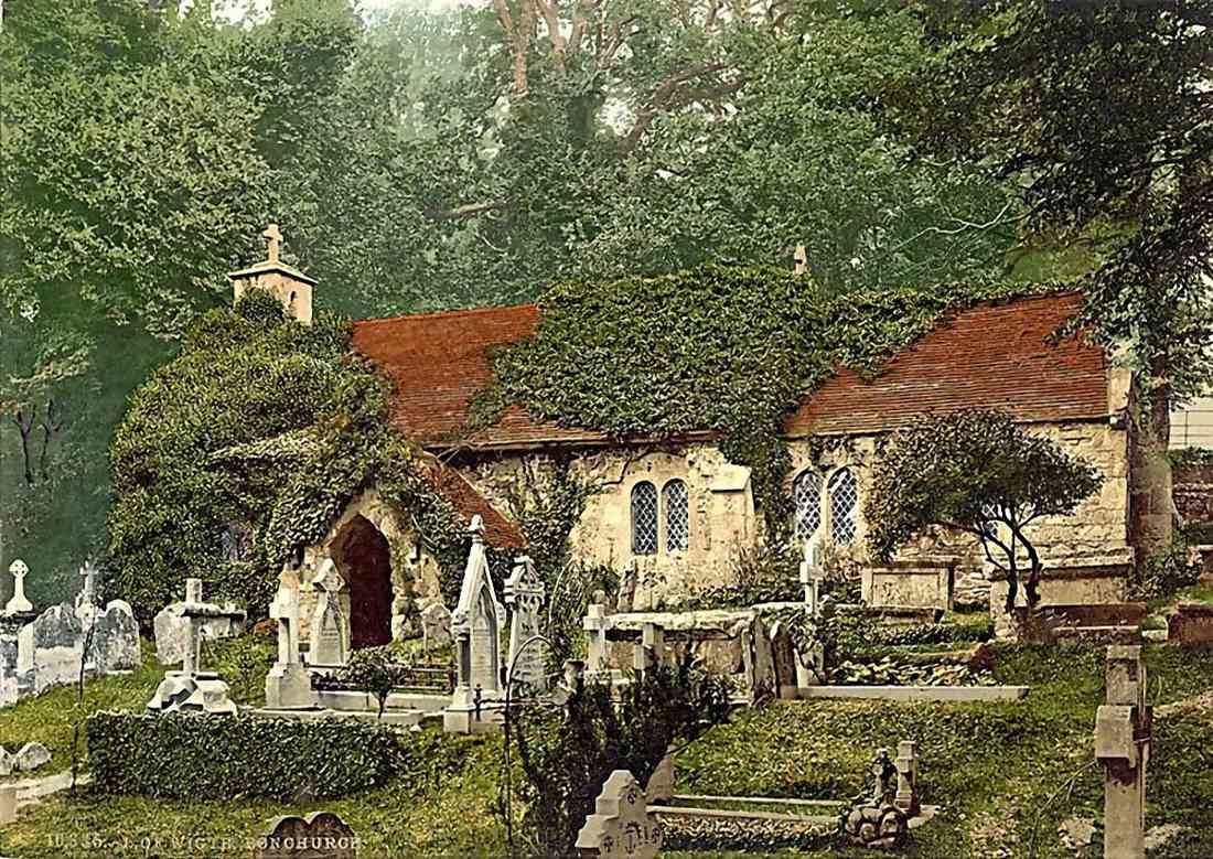 Isle of Wight Bonchurch vintage old A4 Photo Print