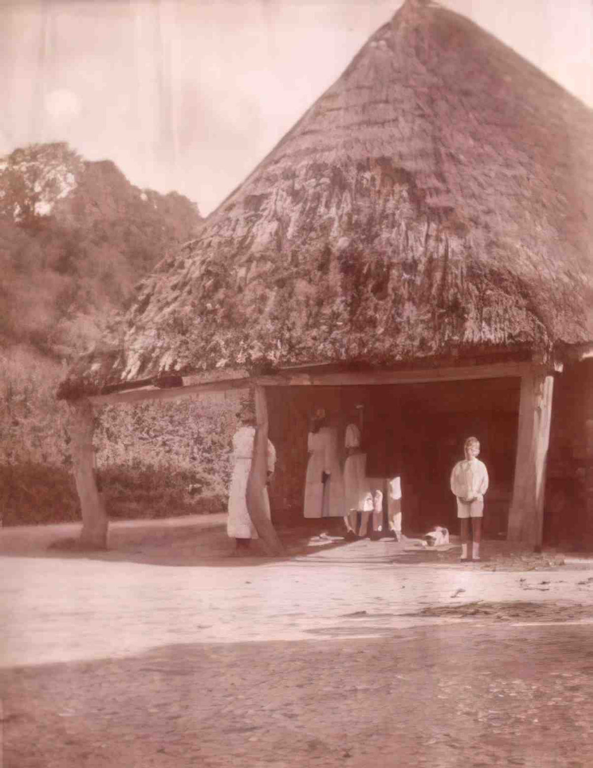 Isle of Wight Round House Reconstruction Vintage A4 Photo Print