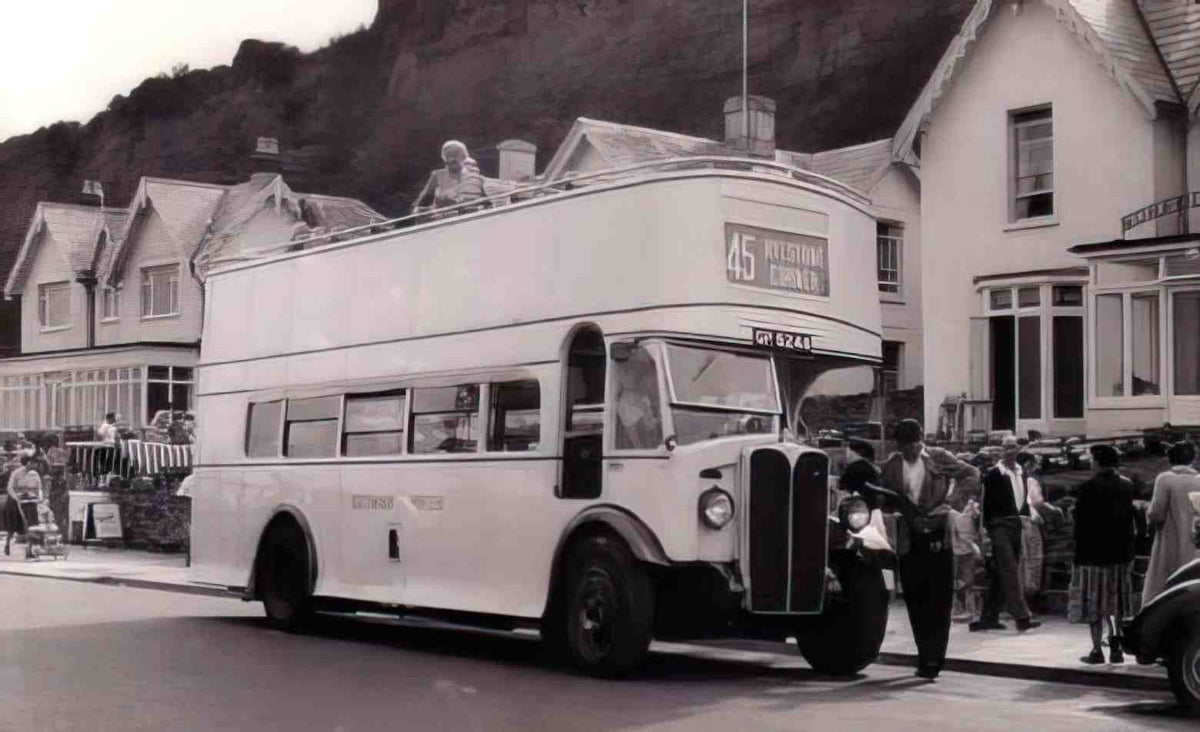 Isle of Wight Rylstone Double Decker Bus 1950s Vintage A4 Photo Print