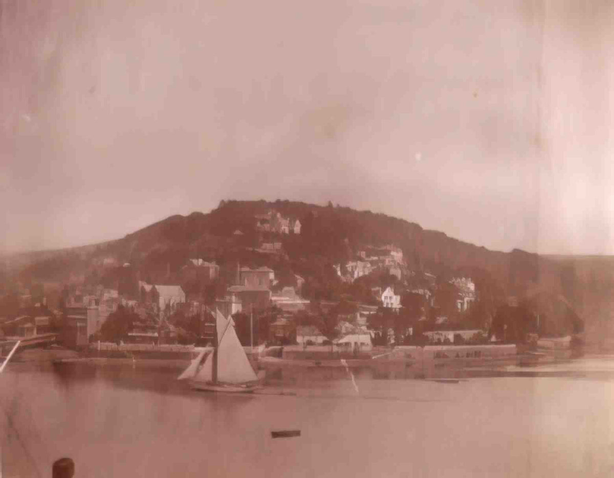 Isle of Wight Sailing Boat and Harbour Vintage A4 Photo Print