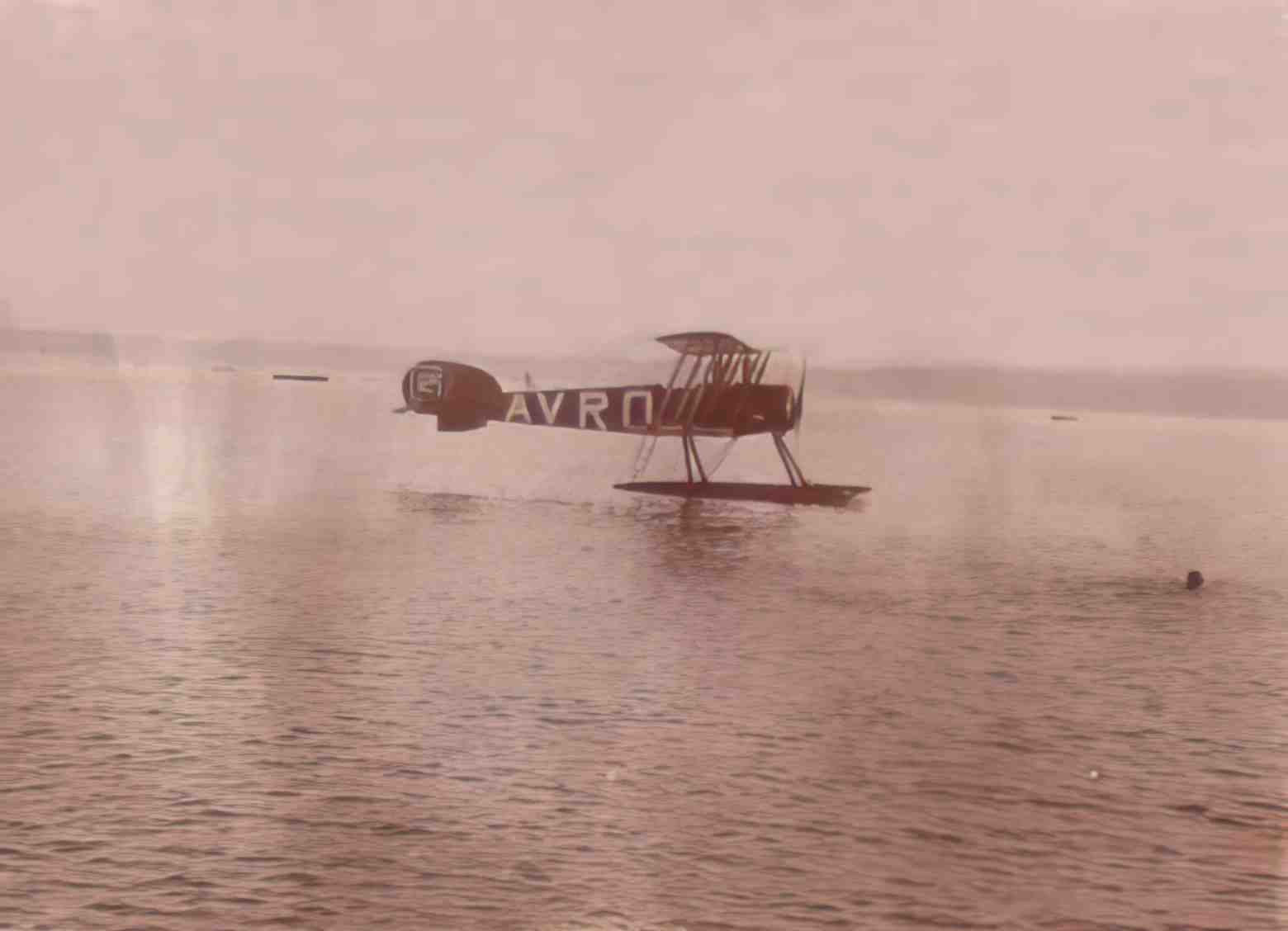 Isle of Wight Sea Biplane Vintage A4 Photo Print