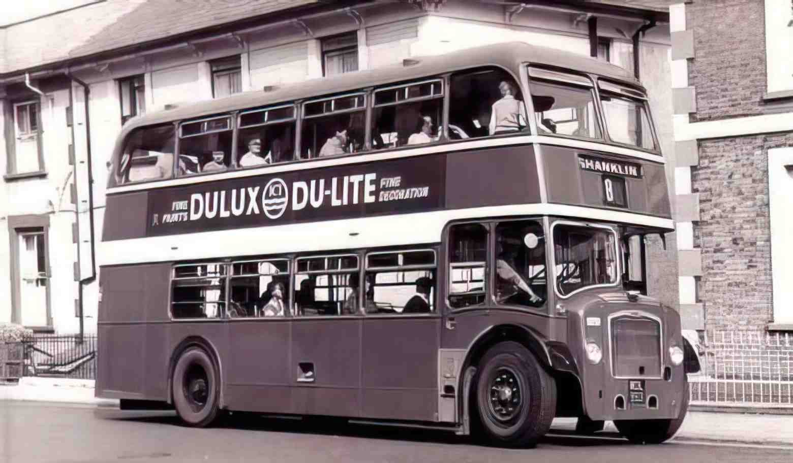 Isle of Wight Shanklin Double Decker Bus 1950s Vintage A4 Photo Print