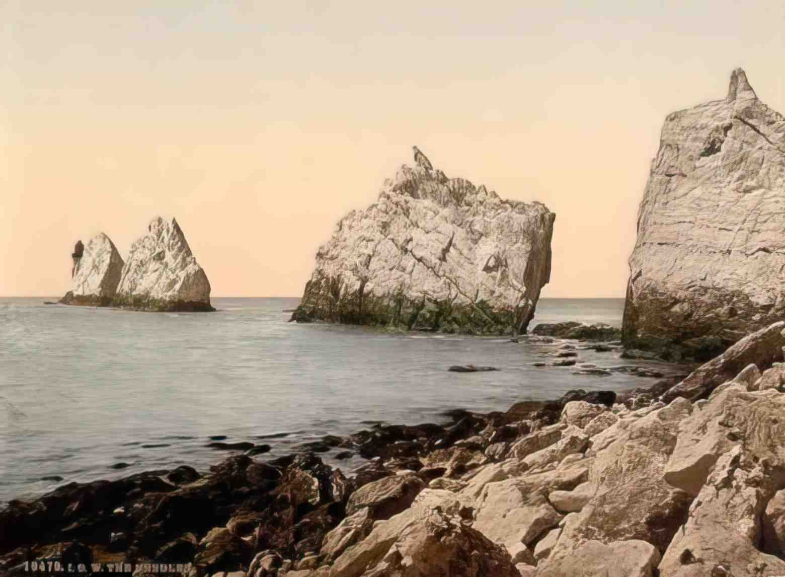 Isle of Wight The Needles Vintage A4 Photo Print