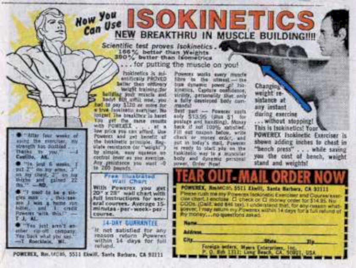 Isokinetics Exercise Offer Vintage Retro Advert Ads A4 Photo Print