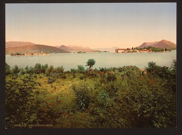 Isola Borrome Lake Maggiore Vintage A4 Photo Print