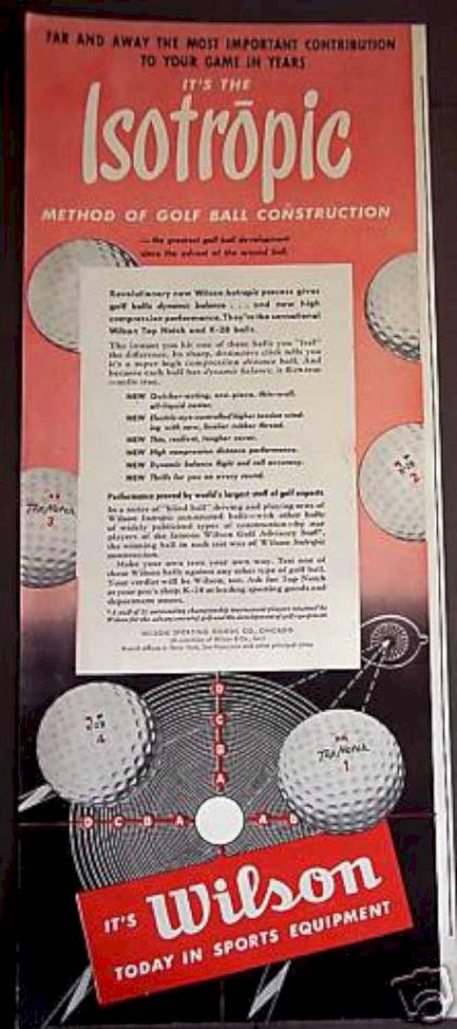 Isotropic Golf Balls Vintage Retro Advert Ads A4 Photo Print