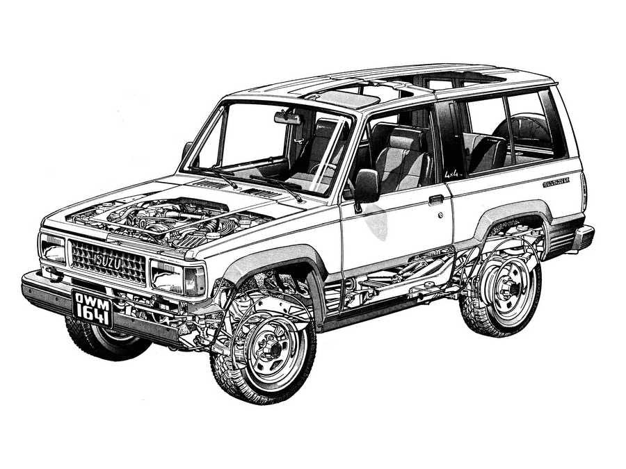Isuzu Trooper cutaway A4 Photo Print