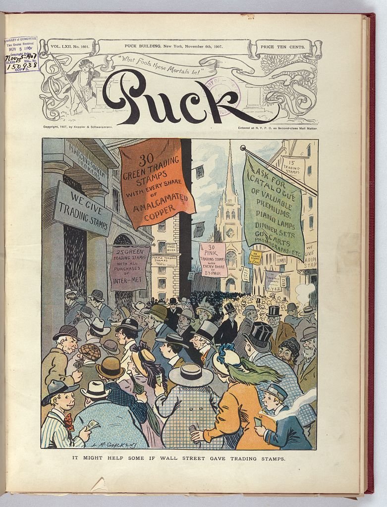 It might help some if Wall Street gave trading stamps PUCK A4 Photo Print