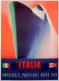 Italia Ameriques Navigazione 2 Vintage Retro Advert Ads A4 Photo Print