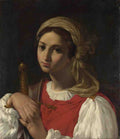 Italian A Female Figure resting on a Sword A4 Photo Print