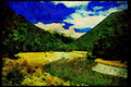 Italian Italy 036053 Mountain Stream, Mount Aspiring National Park A4 Limited Edition Watercolour Print