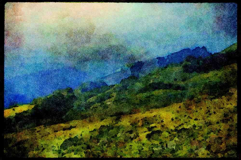 Italian Italy 036059 Approaching Storm, Mount Aspiring National Park A4 Limited Edition Watercolour Print