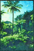 Italian Italy 036070 Tree Ferns, Coromandel Peninsula, North Island A4 Limited Edition Watercolour Print