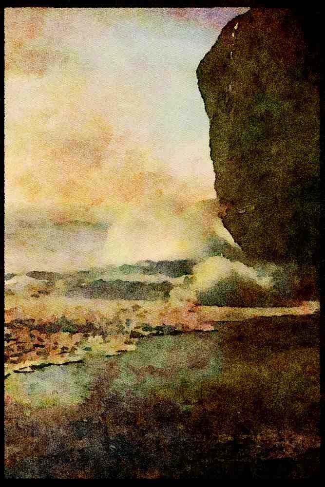 Italian Italy 036074 Surf Breaking On Cliff, Punakaiki, South Island A4 Limited Edition Watercolour Print