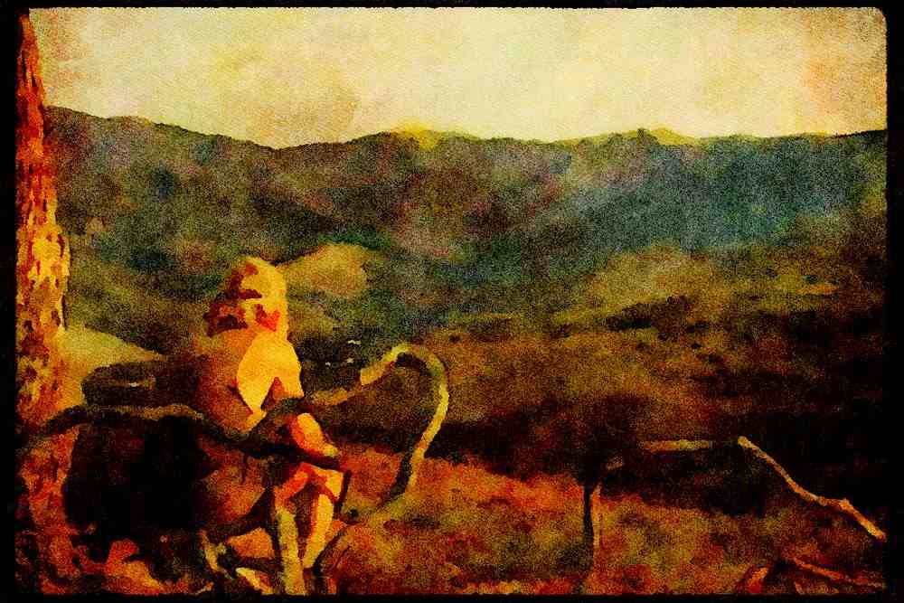 Italian Italy 036082 Hunting, Coromandel Peninsula, North Island A4 Limited Edition Watercolour Print