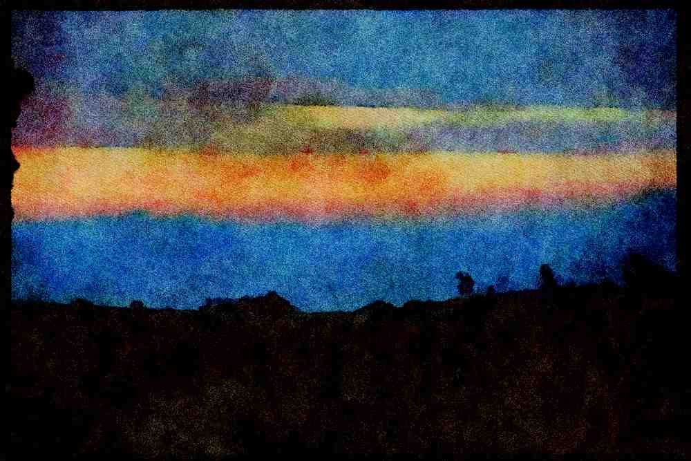 Italian Italy 036090 Soft Evening Over Rotorua, North Island A4 Limited Edition Watercolour Print
