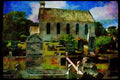 Italian Italy 036117 Christ Church Cemetery, Paimia A4 Limited Edition Watercolour Print