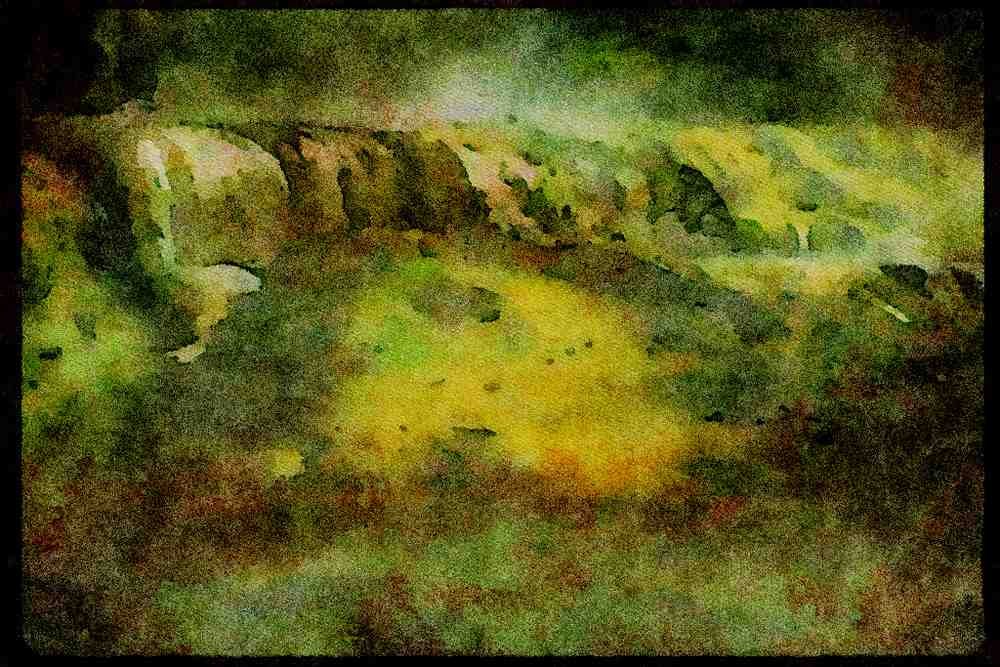 Italian Italy 036133 Warbrick Terrace, Waimangu Valley A4 Limited Edition Watercolour Print