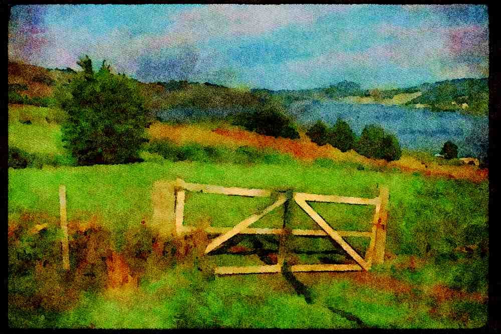 Italian Italy 036146 South Island Vista A4 Limited Edition Watercolour Print