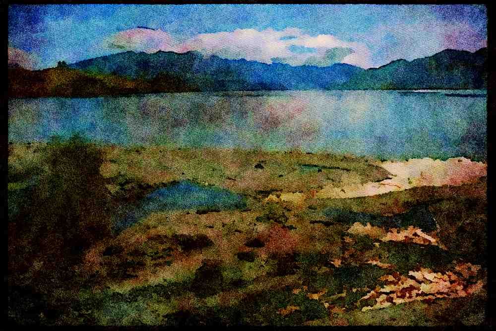 Italian Italy 036172 Lake Wanaka A4 Limited Edition Watercolour Print