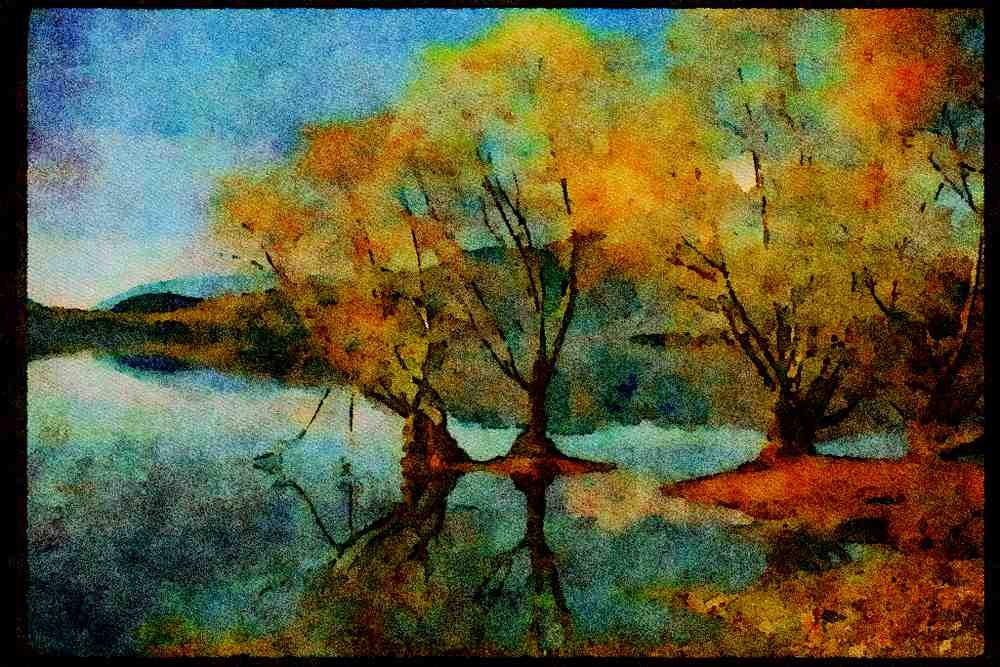 Italian Italy 036174 Lake Wanaka A4 Limited Edition Watercolour Print
