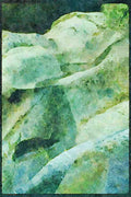 Italian Italy 036188 Fluted Falls, Fox Glacier A4 Limited Edition Watercolour Print