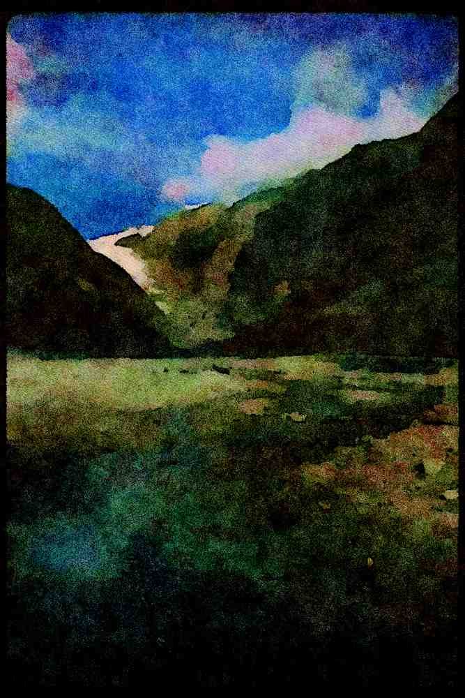 Italian Italy 036194 Franz Joseph Glacier A4 Limited Edition Watercolour Print