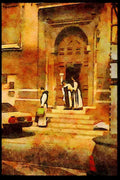 Italian Italy 111006 Via Delle Quattro Fontane, Rome A4 Limited Edition Watercolour Print