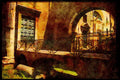 Italian Italy 111012 Bridge And Doorway, Rome A4 Limited Edition Watercolour Print