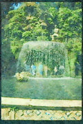 Italian Italy 111015 Oval Fountain, Villa Deste, Rome A4 Limited Edition Watercolour Print