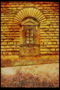 Italian Italy 111040 Window, Palazzo Pitti, Florence A4 Limited Edition Watercolour Print