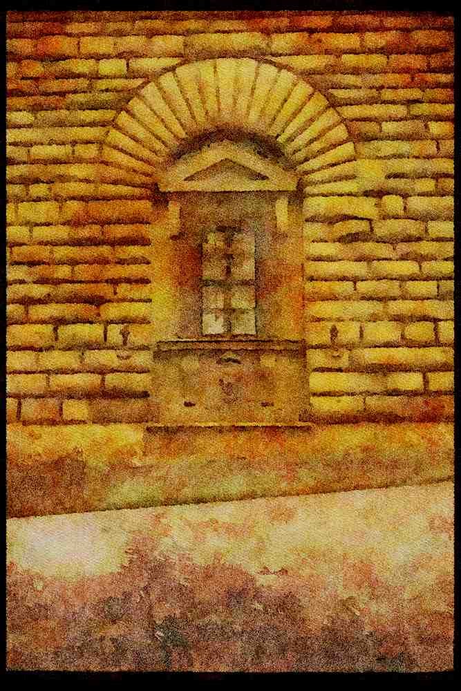 Italian Italy 111040 Window, Palazzo Pitti, Florence A4 Limited Edition Watercolour Print