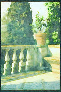 Italian Italy 111073 Terrace, Villa D'Este, Rome A4 Limited Edition Watercolour Print