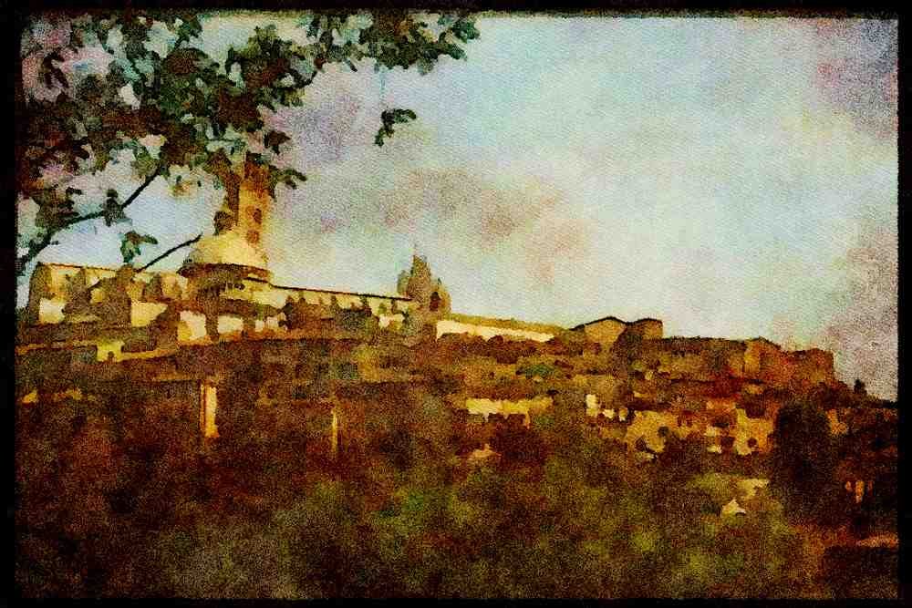 Italian Italy 111076 View Of Siena A4 Limited Edition Watercolour Print