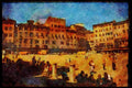 Italian Italy 111082 Il Campo, Siena A4 Limited Edition Watercolour Print