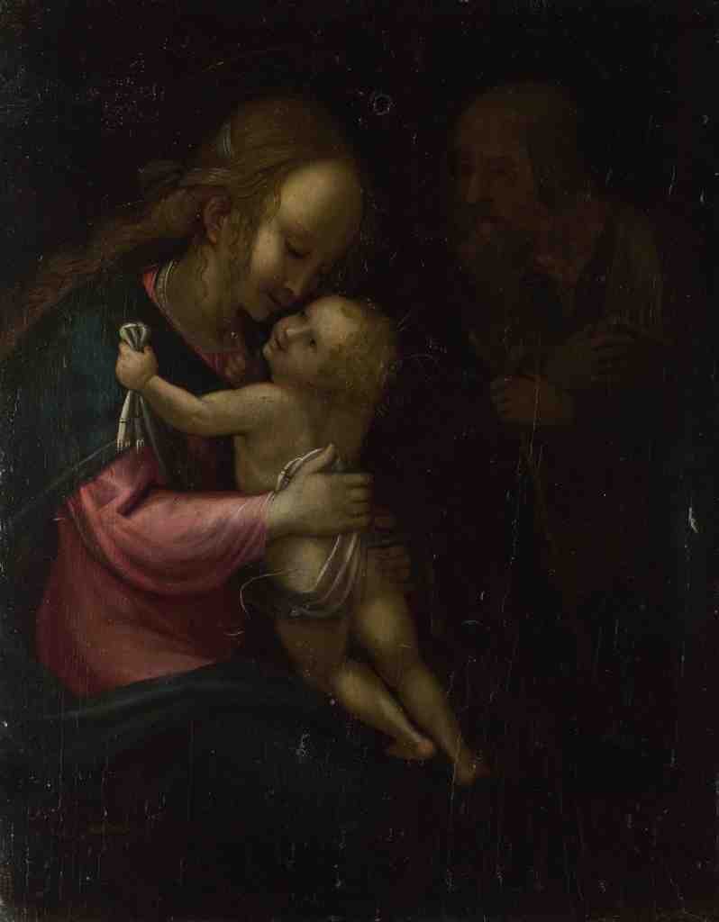Italian The Holy Family A4 Photo Print