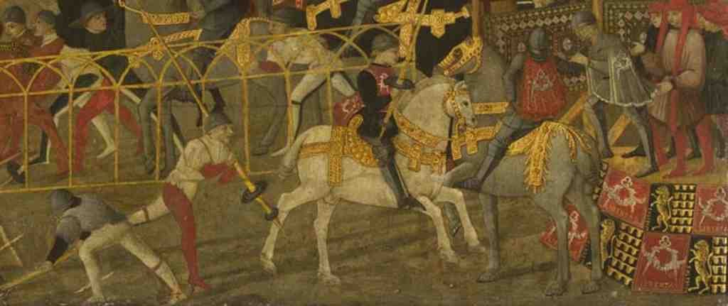 Italian, Florentine Cassone with a Tournament Scene A4 Photo Print