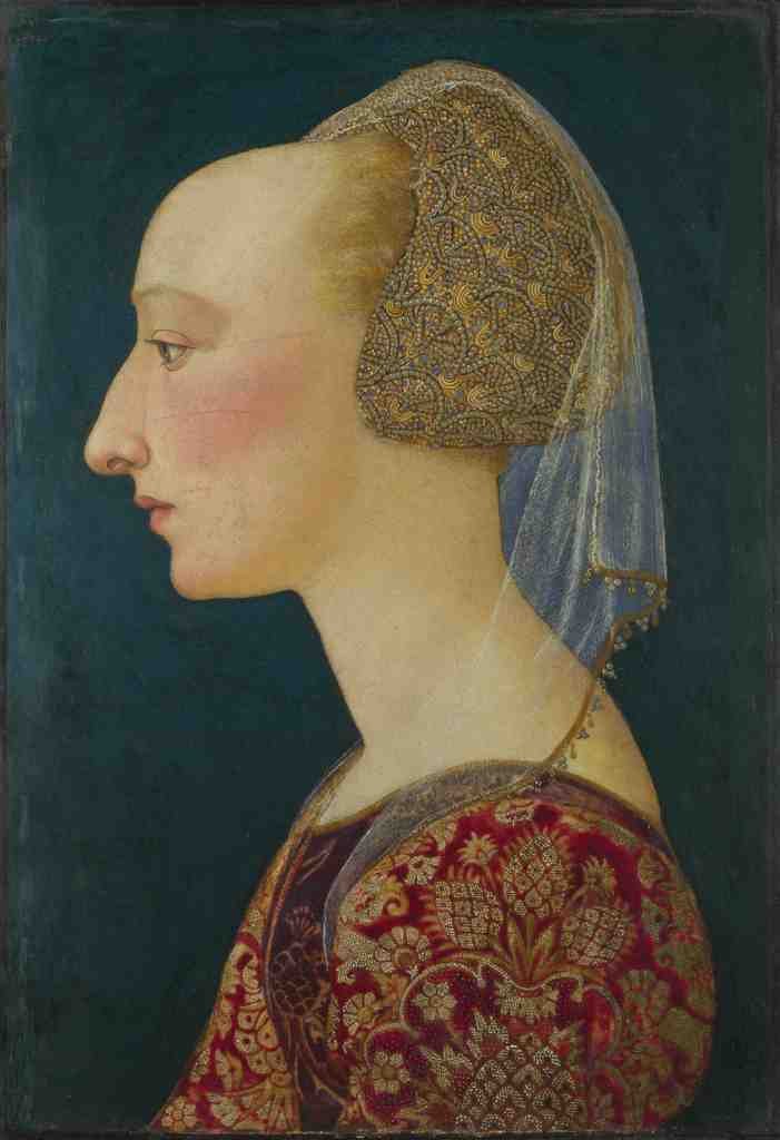 Italian, Florentine Portrait of a Lady in Red A4 Photo Print