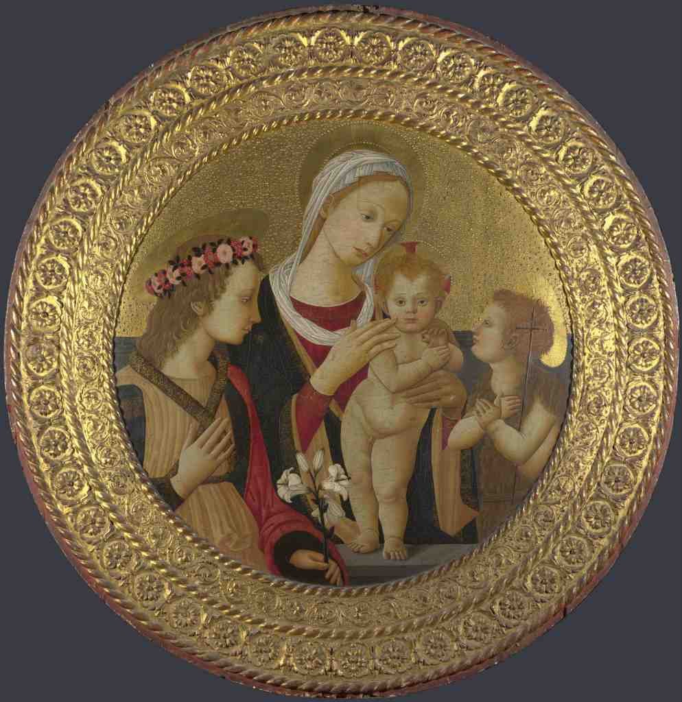 Italian, Florentine The Virgin and Child with Saints A4 Photo Print
