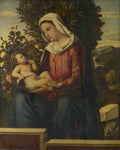 Italian, North The Virgin and Child with Roses and Laurels A4 Photo Print