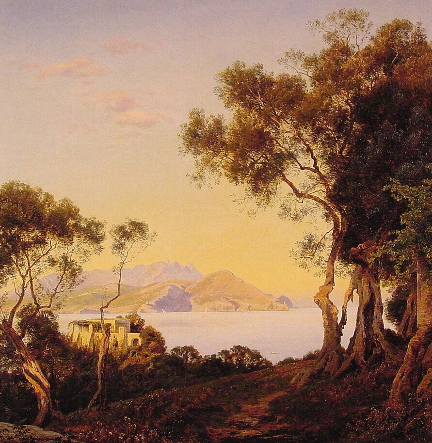 Italianate Landscape Art A4 Photo Print