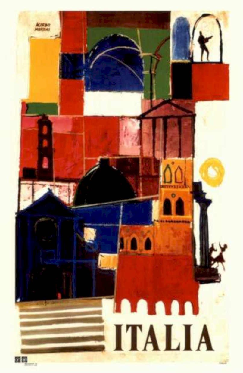 Italy Architecture Medemi Vintage Retro Advert Ads A4 Photo Print
