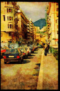 Italy Italian 079008 Street In Downtown Genoa A4 Limited Edition Watercolour Print