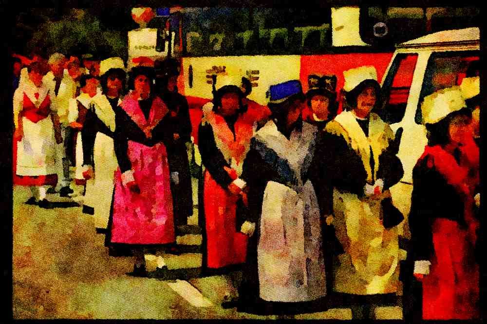 Italy Italian 079074 Parade In Menaggio, Murano A4 Limited Edition Watercolour Print